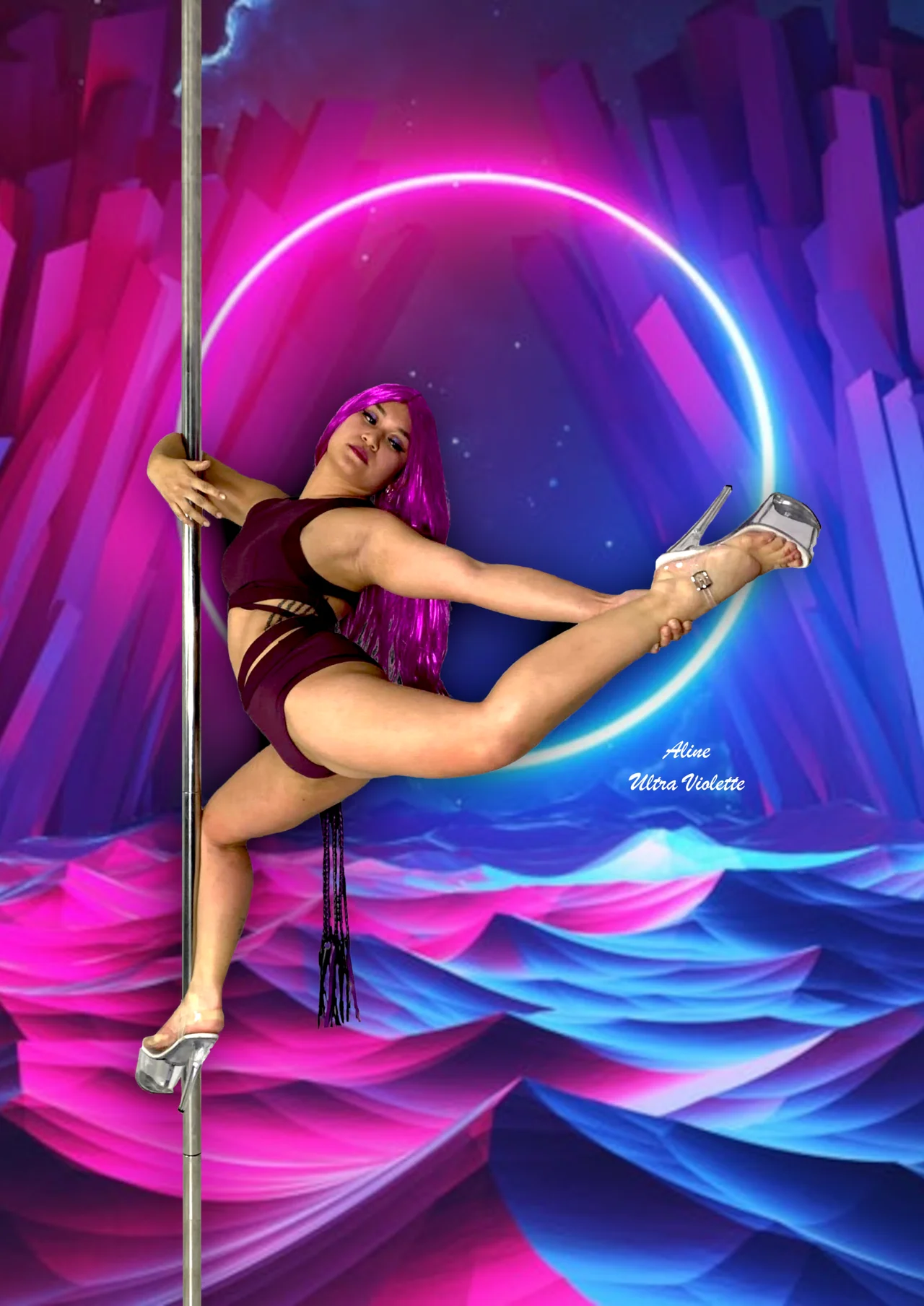 danseuse pole dance artistique, shooting calendrier 2022